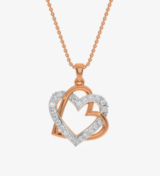 Love Pendant For Women Stylishly Designed - Rose Gold